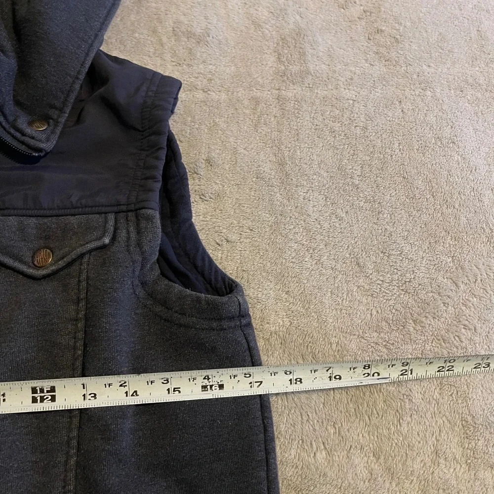 Burton Dryride Vest Mens Medium Blue Hooded Full Zip Snowboard Outdoor Ski